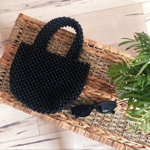 Black Beaded Bag